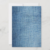 Denim Pearls Baby shower uitnodiging (Achterkant)