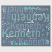 Denim Personalized Cadeaupapier (Vlak)