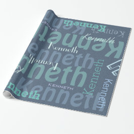 Denim Personalized Cadeaupapier