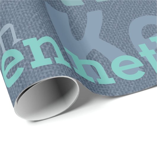 Denim Personalized Cadeaupapier (Rol Hoek)