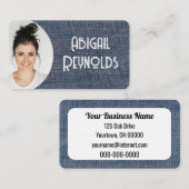 Denim Photo Lijst Visitekaartje (Voorkant / Achterkant)