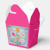 Denim Pocket Flowers Peace Love Hope Favoriete Box Bedankdoosjes (Geopend)