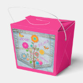 Denim Pocket Flowers Peace Love Hope Favoriete Box Bedankdoosjes (Achterkant)