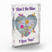 Denim Pocket Heart Flowers Butterflies Fotoblokken (Links)