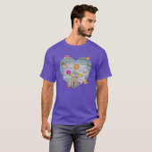 Denim Pocket Heart Flowers Butterflies T-Shirt (Voorkant volledig)