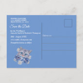 Denim Pocket met kostuum sieraden en een kitten Aankondigingskaart (Achterkant)