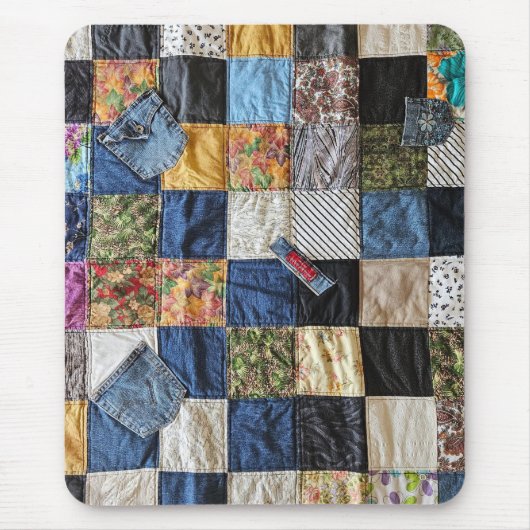 Denim Pocket Quilt Muismat (Voorkant)