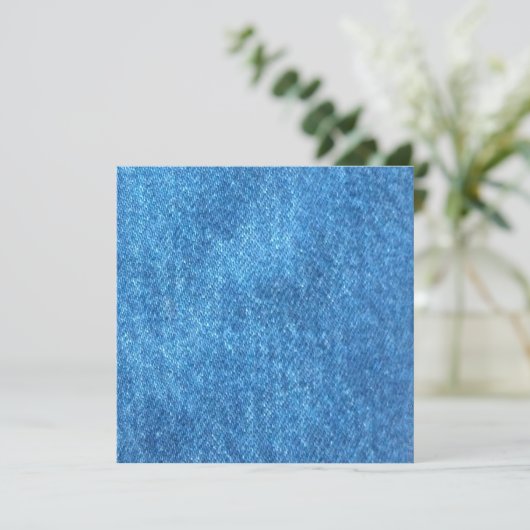 Denim Print Invitations Kaart (Staand voorkant)