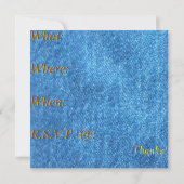 Denim Print Invitations Kaart (Achterkant)
