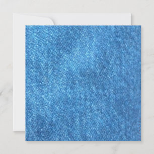 Denim Print Invitations Kaart