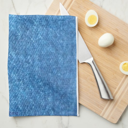 Denim Print Kitchen Towel Theedoek (Quarter Fold)