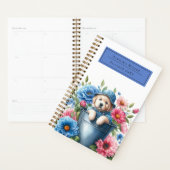Denim Puppy Meadow Roze Blauw Hondenliefhebber Planner (Display)