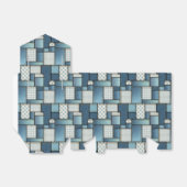 Denim Quilt Tent Favor Box Bedankdoosjes (Uitgevouwen)