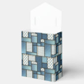 Denim Quilt Tent Favor Box Bedankdoosjes (Geopend)