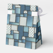 Denim Quilt Tent Favor Box Bedankdoosjes (Achterkant)