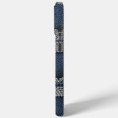 Denim & Rhinestones Chic Case-Mate iPhone Case (Achterkant / Links)