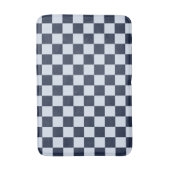 Denim rinse checkerboard pattern badmat (Voorkant Verticaal)