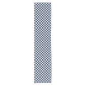 Denim rinse checkerboard pattern korte tafelloper (Voorkant)