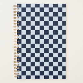 Denim rinse checkerboard pattern planner