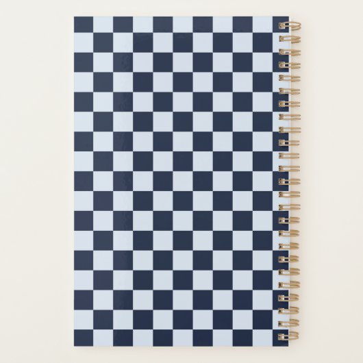 Denim rinse checkerboard pattern planner (Achterkant)