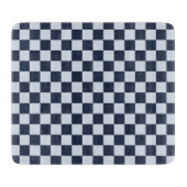 Denim rinse checkerboard pattern snijplank (Voorkant)