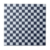 Denim rinse checkerboard pattern tegeltje (Voorkant)