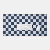 Denim rinse schaakbordpatroon bureaumat (Keyboard & Muis)