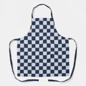 Denim rinse schaakbordpatroon schort (Voorkant)