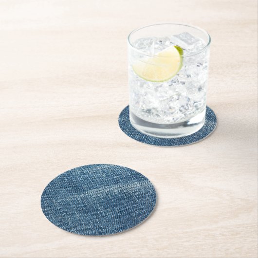 Denim Ronde Kartonnen Onderzetter (Insitu)