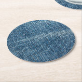Denim Ronde Kartonnen Onderzetter (Gebogen)