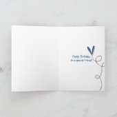 Denim Rozen in Pocket Verjaardag Kaart (Binnen)