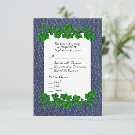 Denim RSVP w Menu (Staand voorkant)