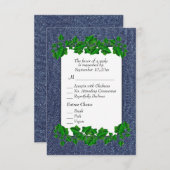 Denim RSVP w Menu (Voorkant / Achterkant)