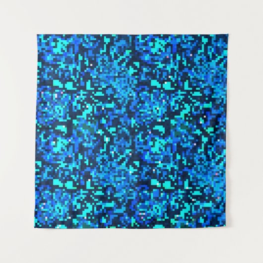 Denim seamless pattern. Denim floral background. B Wandkleed (Voorkant)