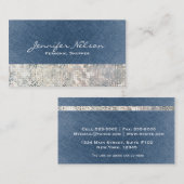 Denim Sequin Glitter Glamour Glitz Visitekaartje (Voorkant / Achterkant)