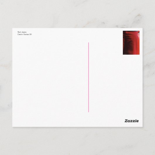 Denim Series 09 Red Jeans Briefkaart (Achterkant)