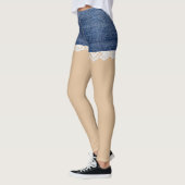 Denim Shorts Leggings Lace (Links)