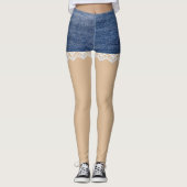 Denim Shorts Leggings Lace (Voorkant)