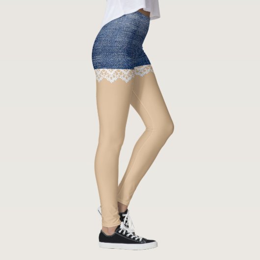 Denim Shorts Leggings Lace (Rechts)