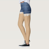 Denim Shorts Leggings Lace (Links)