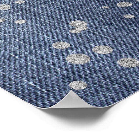 Denim, Silver Confetti, Diamond Tiara Welkomstteke Poster (Hoek)