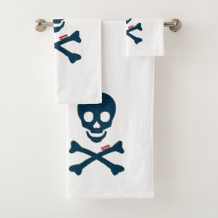 Denim Skull Bad Handdoek