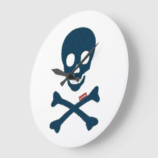 Denim Skull Grote Klok (Hoek)