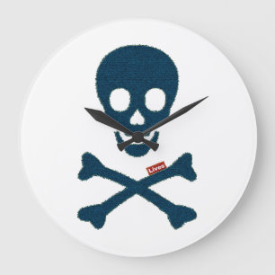 Denim Skull Grote Klok