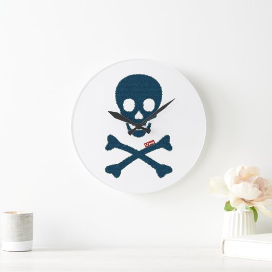Denim Skull Grote Klok (Huis)