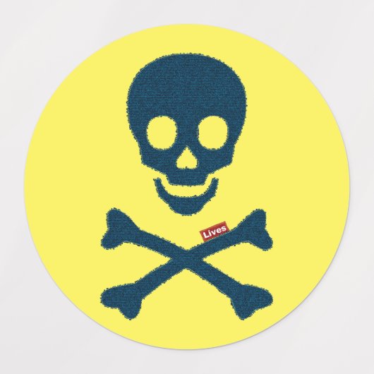Denim Skull Labels (Design 2)