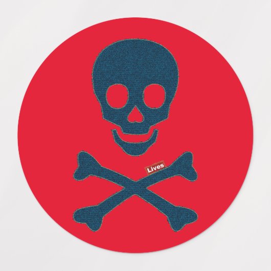Denim Skull Labels (Design 1)