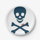 Denim Skull Papieren Bordje (Voorkant)