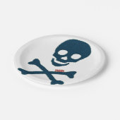 Denim Skull Papieren Bordje (Gekanteld)