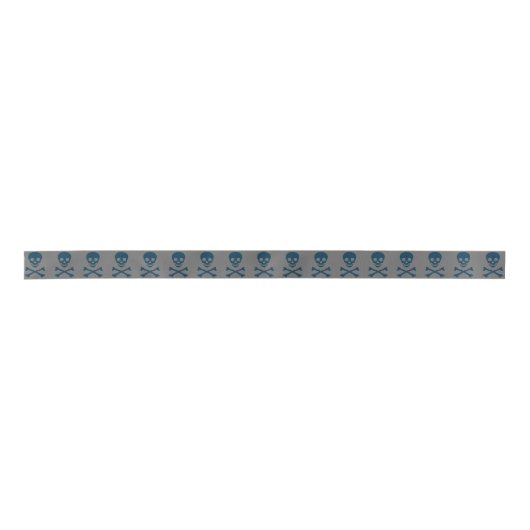 Denim Skull Satijnen Lint (Voorkant)